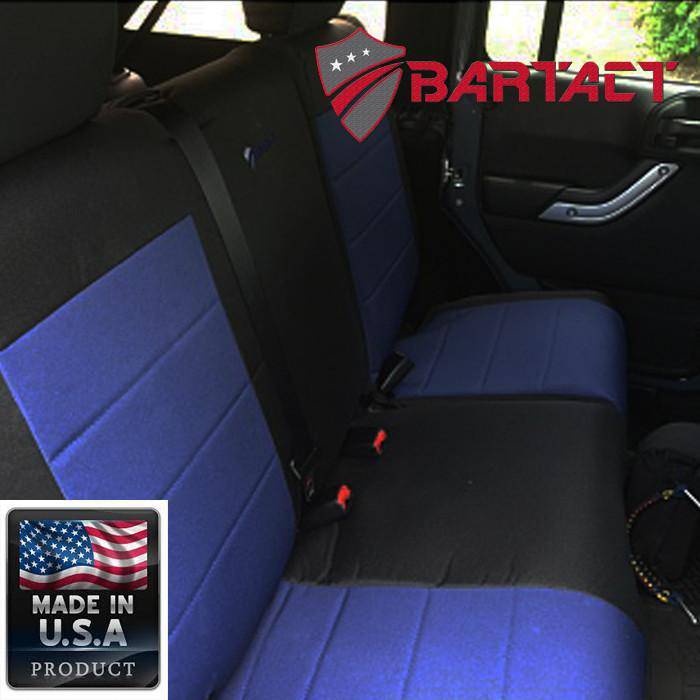Rear Bench Tactical Seat Covers for Jeep Wrangler JKU 2011-12 4 Door Bartact w/ MOLLE - Bull Strap
