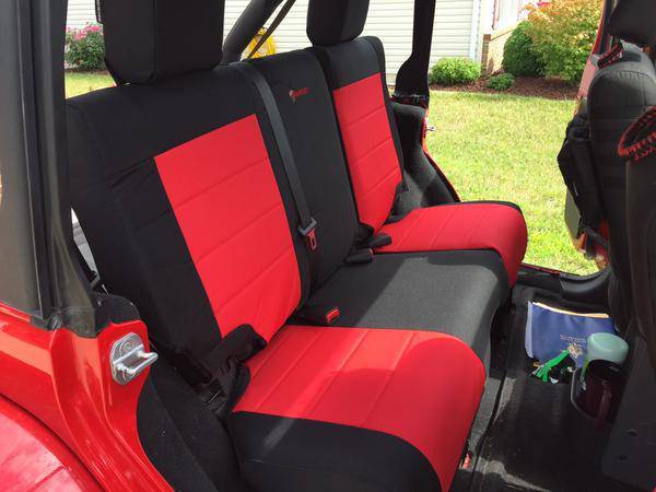 Rear Bench Tactical Seat Covers for Jeep Wrangler JKU 2011-12 4 Door Bartact w/ MOLLE - Bull Strap