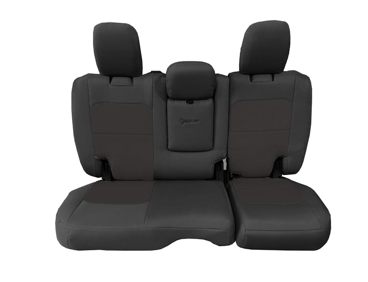 Rear Bench Tactical Seat Covers for Jeep Wrangler JLU 2018-22 4 Door - BARTACT  - WITH Fold Down Armrest ONLY! (NOT for 4XE Edition) w/ MOLLE - Bull Strap