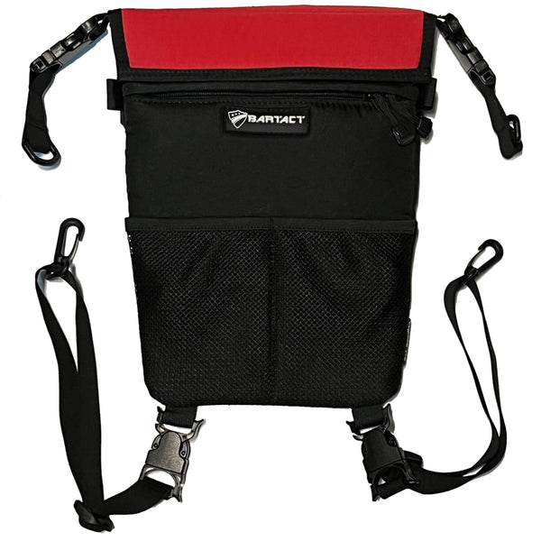 Seat Storage Bag / Backpack / Seat Back Organizer / Pet Barrier - FABRIC by Bartact - Universal - (Patent Pending) - Bull Strap