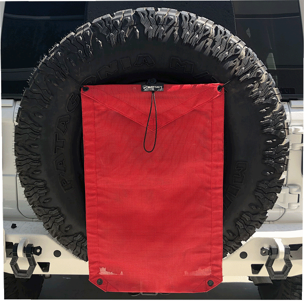 Spare Tire Trash Bag & Pet Divider Pat Pend for Jeep Wrangler, Gladiator, & Ford Bronco Bartact - Bull Strap