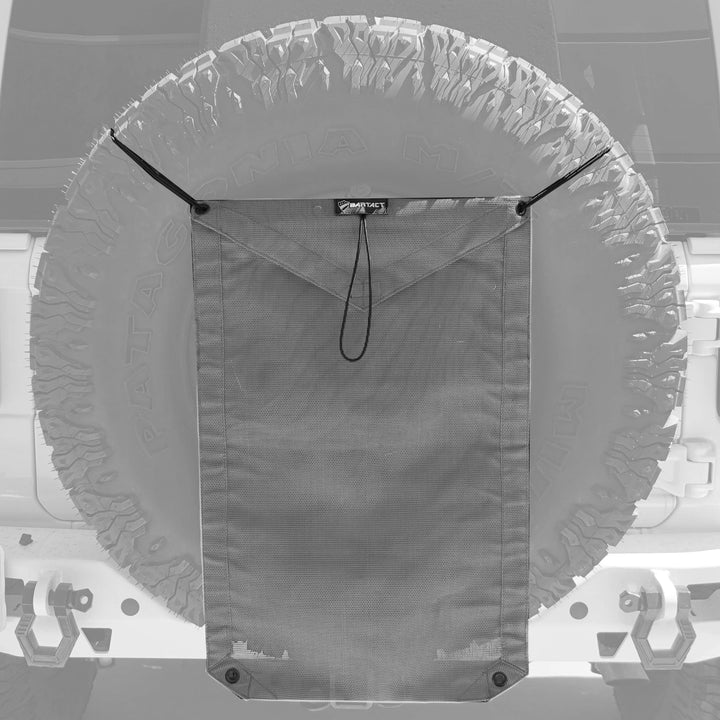 Spare Tire Trash Bag & Pet Divider Pat Pend for Jeep Wrangler, Gladiator, & Ford Bronco Bartact - Bull Strap