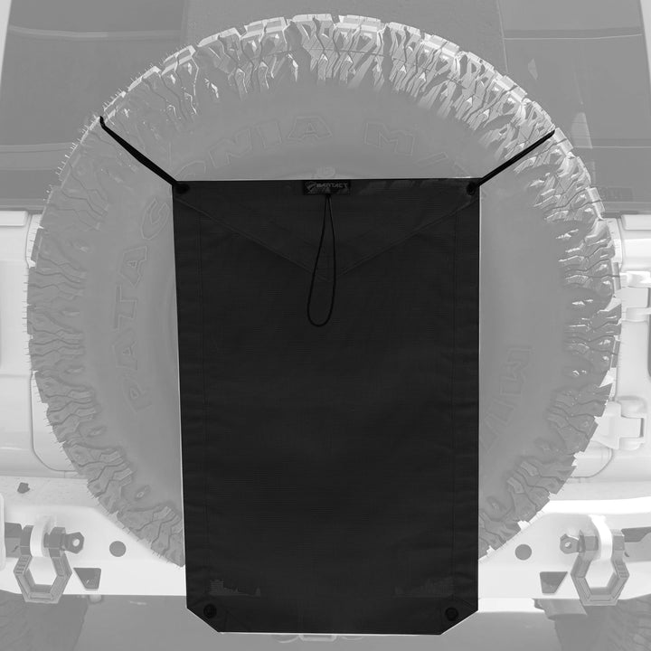 Spare Tire Trash Bag & Pet Divider Pat Pend for Jeep Wrangler, Gladiator, & Ford Bronco Bartact - Bull Strap