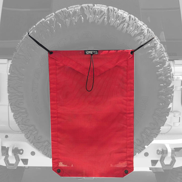 Spare Tire Trash Bag & Pet Divider Pat Pend for Jeep Wrangler, Gladiator, & Ford Bronco Bartact - Bull Strap