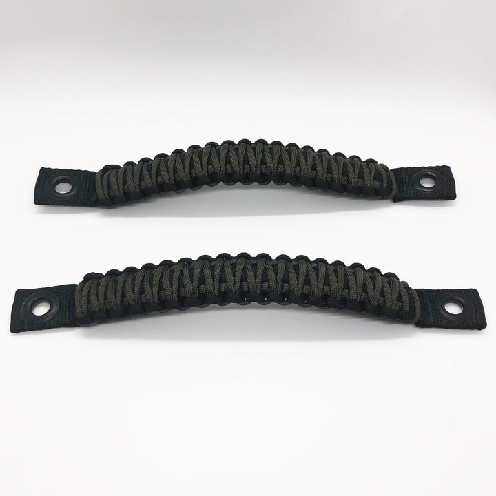 TJ Door Handles, Paracord Jeep Grab Handles for Jeep Wrangler TJ & LJ 97-06 - Interior Door Pull Handles 550 Paracord Grab Handles w/ Grommets (PAIR) - Bull Strap