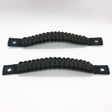 TJ Door Handles, Paracord Jeep Grab Handles for Jeep Wrangler TJ & LJ 97-06 - Interior Door Pull Handles 550 Paracord Grab Handles w/ Grommets (PAIR) - Bull Strap