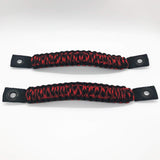 TJ Door Handles, Paracord Jeep Grab Handles for Jeep Wrangler TJ & LJ 97-06 - Interior Door Pull Handles 550 Paracord Grab Handles w/ Grommets (PAIR) - Bull Strap