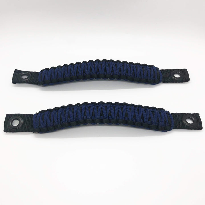 TJ Door Handles, Paracord Jeep Grab Handles for Jeep Wrangler TJ & LJ 97-06 - Interior Door Pull Handles 550 Paracord Grab Handles w/ Grommets (PAIR) - Bull Strap