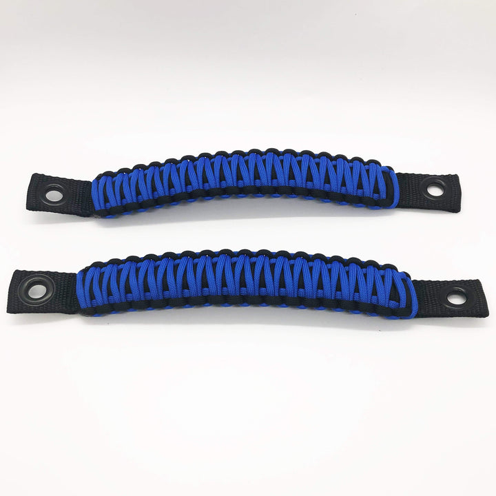 TJ Door Handles, Paracord Jeep Grab Handles for Jeep Wrangler TJ & LJ 97-06 - Interior Door Pull Handles 550 Paracord Grab Handles w/ Grommets (PAIR) - Bull Strap