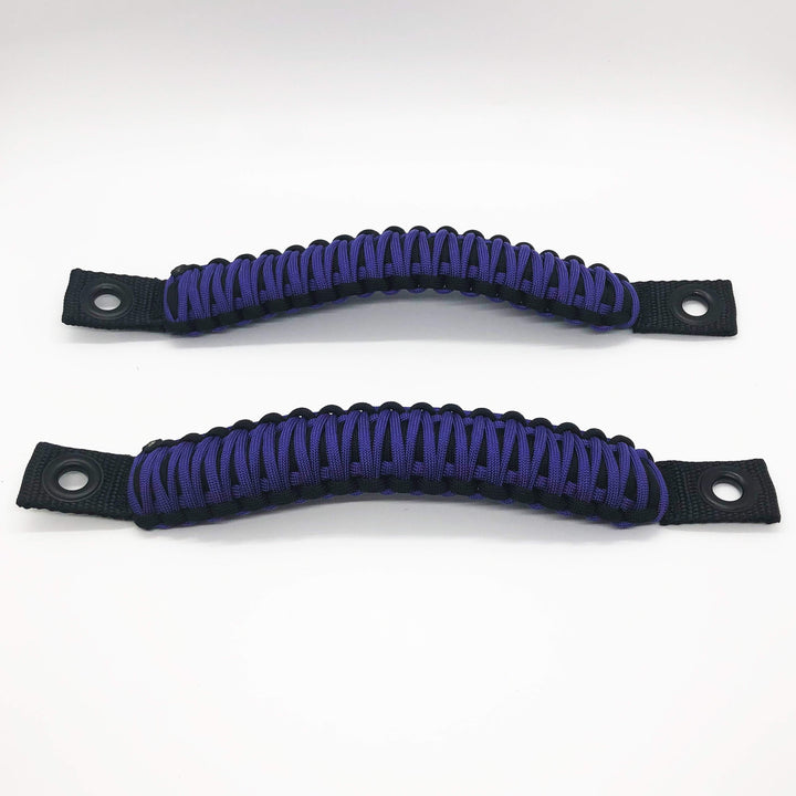TJ Door Handles, Paracord Jeep Grab Handles for Jeep Wrangler TJ & LJ 97-06 - Interior Door Pull Handles 550 Paracord Grab Handles w/ Grommets (PAIR) - Bull Strap