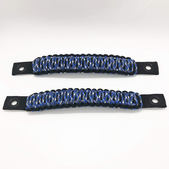 TJ Door Handles, Paracord Jeep Grab Handles for Jeep Wrangler TJ & LJ 97-06 - Interior Door Pull Handles 550 Paracord Grab Handles w/ Grommets (PAIR) - Bull Strap