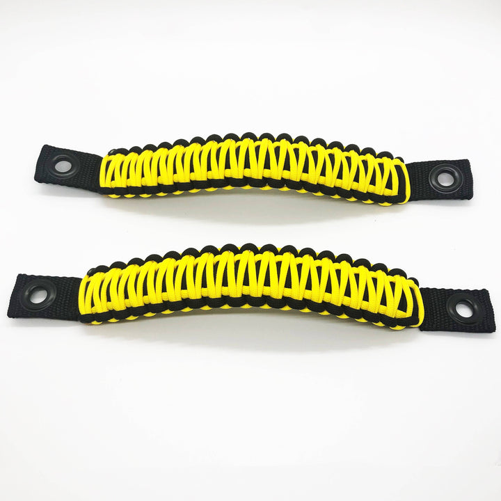 TJ Door Handles, Paracord Jeep Grab Handles for Jeep Wrangler TJ & LJ 97-06 - Interior Door Pull Handles 550 Paracord Grab Handles w/ Grommets (PAIR) - Bull Strap