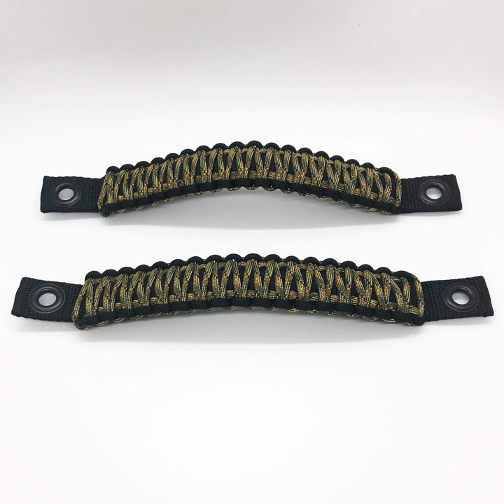 TJ Door Handles, Paracord Jeep Grab Handles for Jeep Wrangler TJ & LJ 97-06 - Interior Door Pull Handles 550 Paracord Grab Handles w/ Grommets (PAIR) - Bull Strap