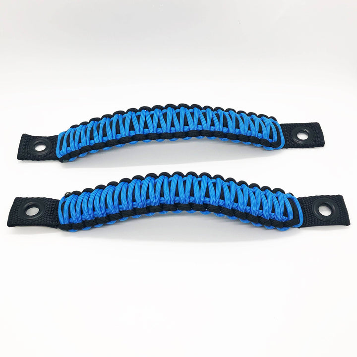TJ Door Handles, Paracord Jeep Grab Handles for Jeep Wrangler TJ & LJ 97-06 - Interior Door Pull Handles 550 Paracord Grab Handles w/ Grommets (PAIR) - Bull Strap