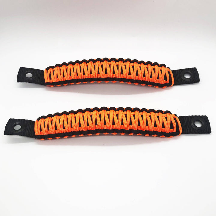 TJ Door Handles, Paracord Jeep Grab Handles for Jeep Wrangler TJ & LJ 97-06 - Interior Door Pull Handles 550 Paracord Grab Handles w/ Grommets (PAIR) - Bull Strap