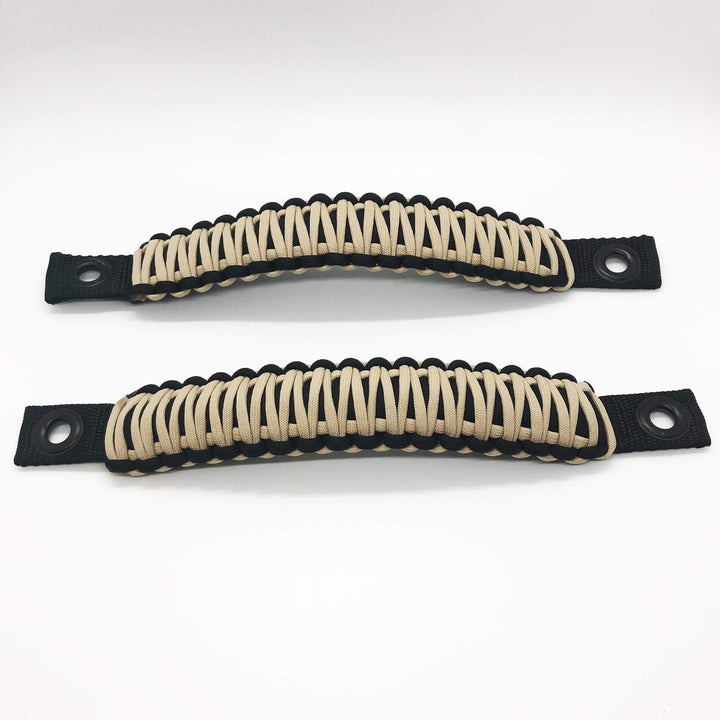 TJ Door Handles, Paracord Jeep Grab Handles for Jeep Wrangler TJ & LJ 97-06 - Interior Door Pull Handles 550 Paracord Grab Handles w/ Grommets (PAIR) - Bull Strap
