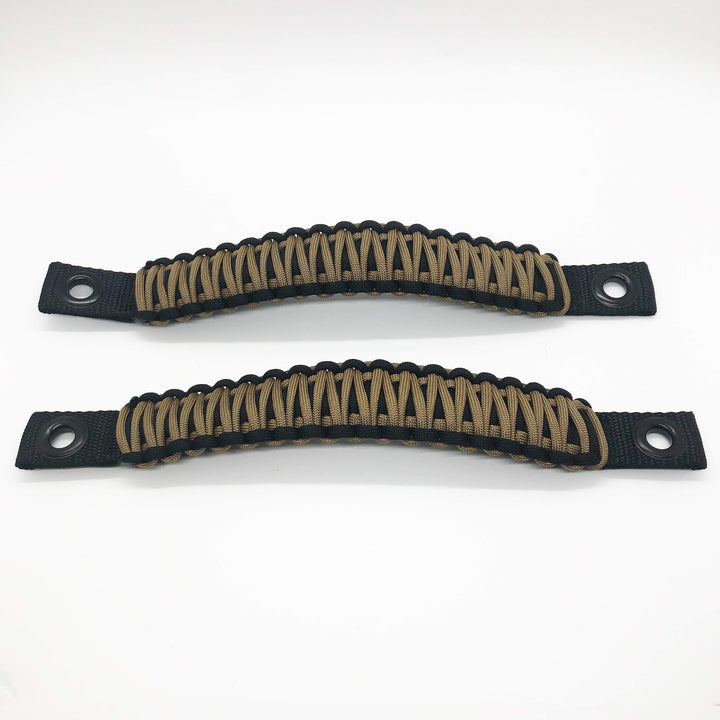 TJ Door Handles, Paracord Jeep Grab Handles for Jeep Wrangler TJ & LJ 97-06 - Interior Door Pull Handles 550 Paracord Grab Handles w/ Grommets (PAIR) - Bull Strap