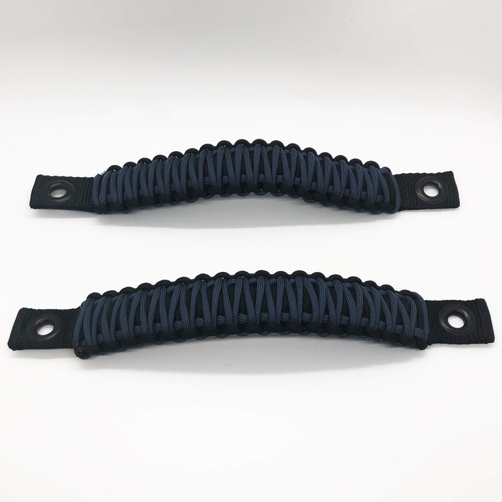 TJ Door Handles, Paracord Jeep Grab Handles for Jeep Wrangler TJ & LJ 97-06 - Interior Door Pull Handles 550 Paracord Grab Handles w/ Grommets (PAIR) - Bull Strap