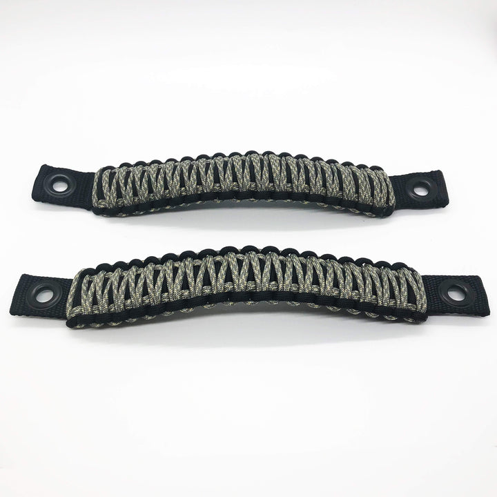 TJ Door Handles, Paracord Jeep Grab Handles for Jeep Wrangler TJ & LJ 97-06 - Interior Door Pull Handles 550 Paracord Grab Handles w/ Grommets (PAIR) - Bull Strap