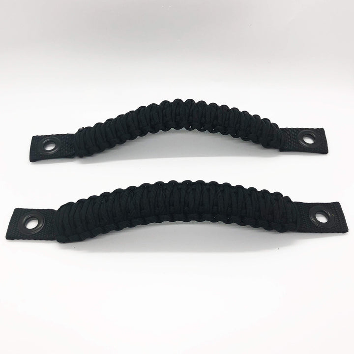 TJ Door Handles, Paracord Jeep Grab Handles for Jeep Wrangler TJ & LJ 97-06 - Interior Door Pull Handles 550 Paracord Grab Handles w/ Grommets (PAIR) - Bull Strap