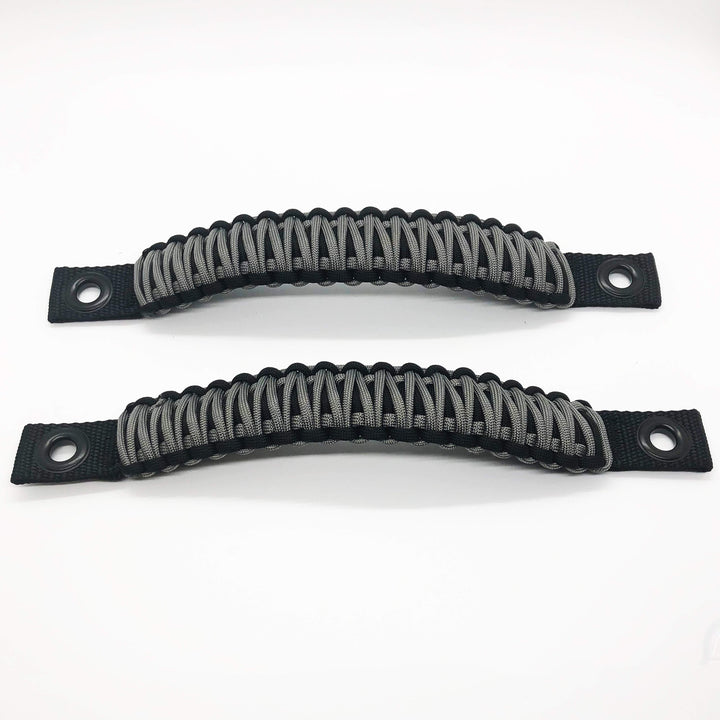 TJ Door Handles, Paracord Jeep Grab Handles for Jeep Wrangler TJ & LJ 97-06 - Interior Door Pull Handles 550 Paracord Grab Handles w/ Grommets (PAIR) - Bull Strap