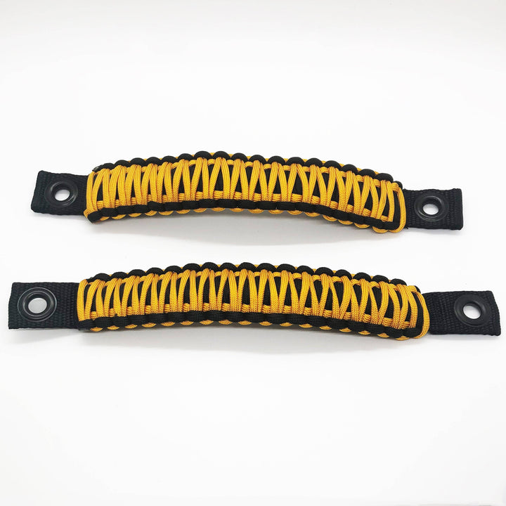 TJ Door Handles, Paracord Jeep Grab Handles for Jeep Wrangler TJ & LJ 97-06 - Interior Door Pull Handles 550 Paracord Grab Handles w/ Grommets (PAIR) - Bull Strap