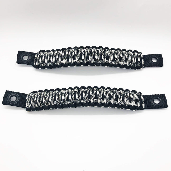 TJ Door Handles, Paracord Jeep Grab Handles for Jeep Wrangler TJ & LJ 97-06 - Interior Door Pull Handles 550 Paracord Grab Handles w/ Grommets (PAIR) - Bull Strap