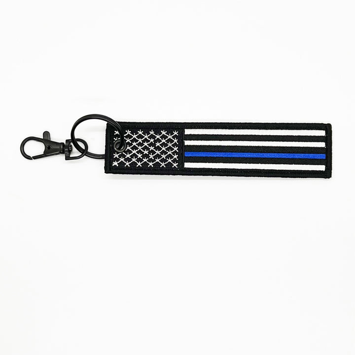 USA Flag Embroidered Keychains - Bull Strap