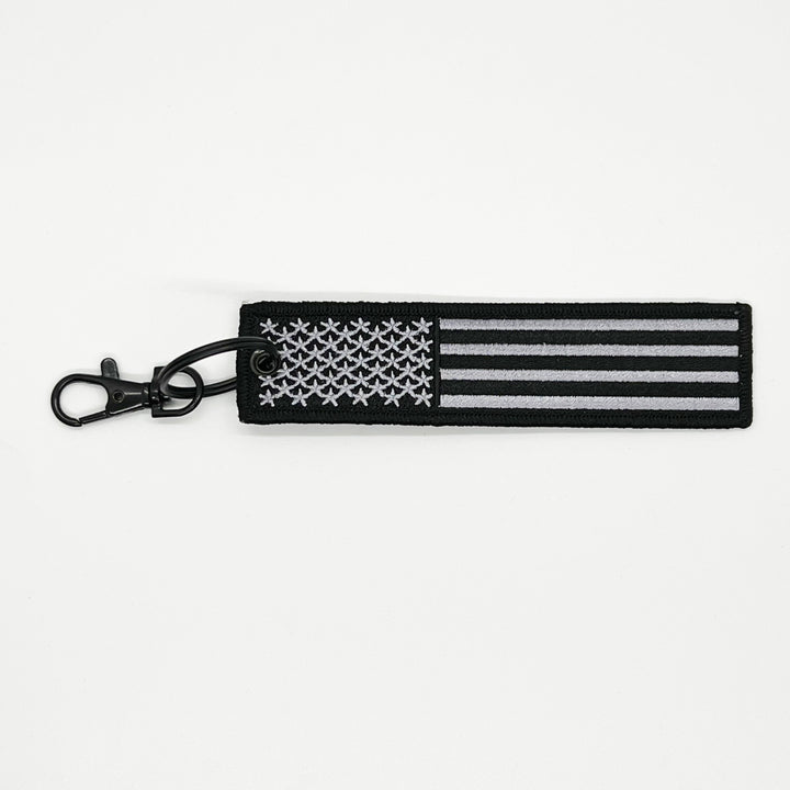 USA Flag Embroidered Keychains - Bull Strap