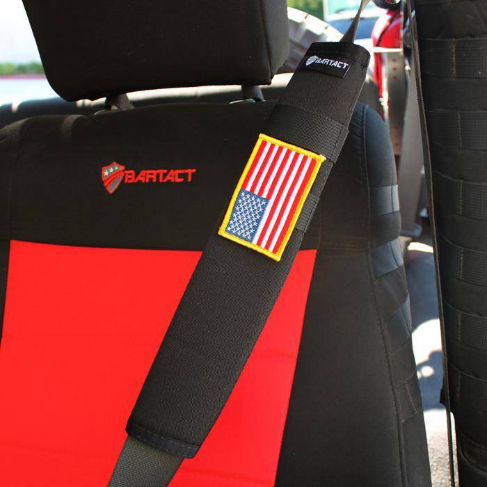 Universal Seat Belt Covers (PAIR) 12 inches tall | Bartact - Bull Strap