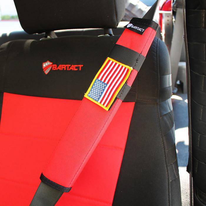 Universal Seat Belt Covers (PAIR) 12 inches tall | Bartact - Bull Strap