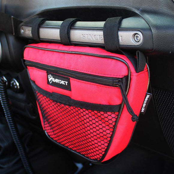 Bartact Bags and Pouches Red / Fabric Dash Storage Bag for Jeep Wrangler, Gladiator, UTV, RZR, X3 Passenger grab handle - by Bartact