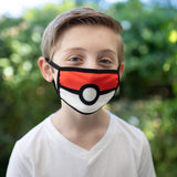 Bartact Face Masks 1 Kids Size, Pokemon Inspired Pikachu Mask, Pokemon Face Mask, Pokemon Mask, Reversible 2 ply Polyester Reusable Washable Face Mask Covers w/ Filter Slot by Bartact