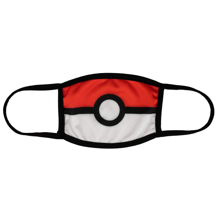 Kids Size, Pokemon Inspired Pikachu Mask, Pokemon Face Mask, Pokemon Mask, Reversible 2 ply Polyester Reusable Washable Face Mask Covers w/ Filter Slot by Bartact - Bull Strap