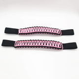 Bartact Grab Handles Black / Baby Pink Paracord Grab Handles for Headrests of Jeep Wrangler JK, JKU, JL, JLU, Gladiator, Toyota Tacoma, Ford Bronco and other vehicles with removable head rests (PAIR of 2)