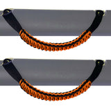 Bartact Grab Handles Black / Bright Orange Bartact Paracord Grab Handles compatible with Ford Bronco 2021 2022 Roll Bar Front or Rear (Pair of 2) Made in USA