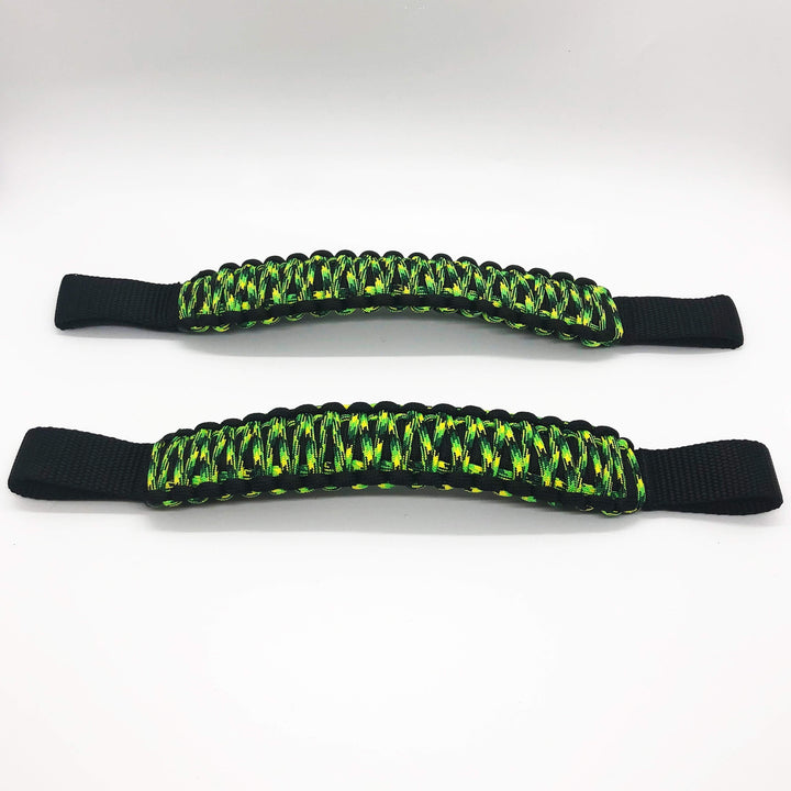 Bartact Grab Handles Black / Chameleon Paracord Grab Handles for Headrests of Jeep Wrangler JK, JKU, JL, JLU, Gladiator, Toyota Tacoma, Ford Bronco and other vehicles with removable head rests (PAIR of 2)