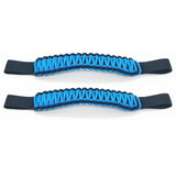 Bartact Grab Handles Black / Cosmos/Hydro Blue Paracord Grab Handles for Headrests of Jeep Wrangler JK, JKU, JL, JLU, Gladiator, Toyota Tacoma, Ford Bronco and other vehicles with removable head rests (PAIR of 2)