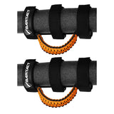 Bartact Grab Handles Black / Neon Orange Jeep Grab Handles for Roll Bar (PAIR of 2) Paracord Grab Handles for Jeep Wrangler, Gladiator, Polaris RZR, CanAm Maverick X3
