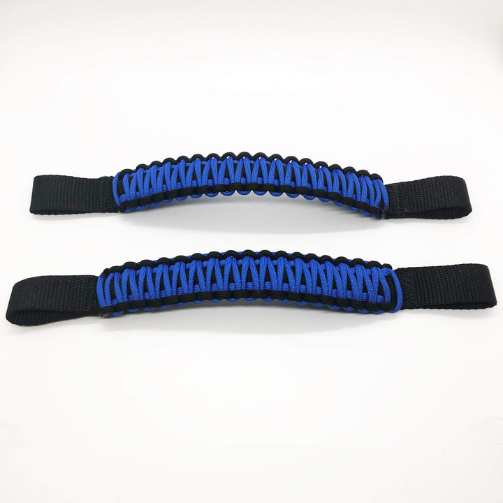 Bartact Grab Handles Black / Royal Blue Paracord Grab Handles for Headrests of Jeep Wrangler JK, JKU, JL, JLU, Gladiator, Toyota Tacoma, Ford Bronco and other vehicles with removable head rests (PAIR of 2)