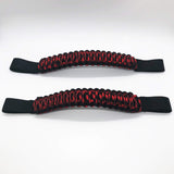 Bartact Grab Handles Black / Spider Bite Paracord Grab Handles for Headrests of Jeep Wrangler JK, JKU, JL, JLU, Gladiator, Toyota Tacoma, Ford Bronco and other vehicles with removable head rests (PAIR of 2)