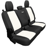 Bartact Jeep Gladiator Seat Covers black / white vinyl / same as insert Color Rear Bench Tactical Seat Covers for Jeep Gladiator 2019-22 All Models BARTACT - NO Fold Down Armrest ONLY!