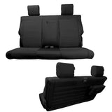 Bartact Jeep Wrangler Seat Covers black / black Rear Bench Tactical Seat Cover for Jeep Wrangler JK 2011-12 2 Door Bartact w/ MOLLE