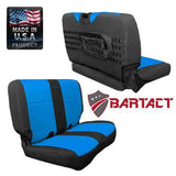 Bartact Jeep Wrangler Seat Covers black / blue Rear Bench Tactical Seat Cover for Jeep Wrangler TJ & LJ 2003-06 Bartact w/ MOLLE