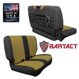 Bartact Jeep Wrangler Seat Covers black / coyote Rear Bench Tactical Seat Cover for Jeep Wrangler TJ & LJ 2003-06 Bartact w/ MOLLE