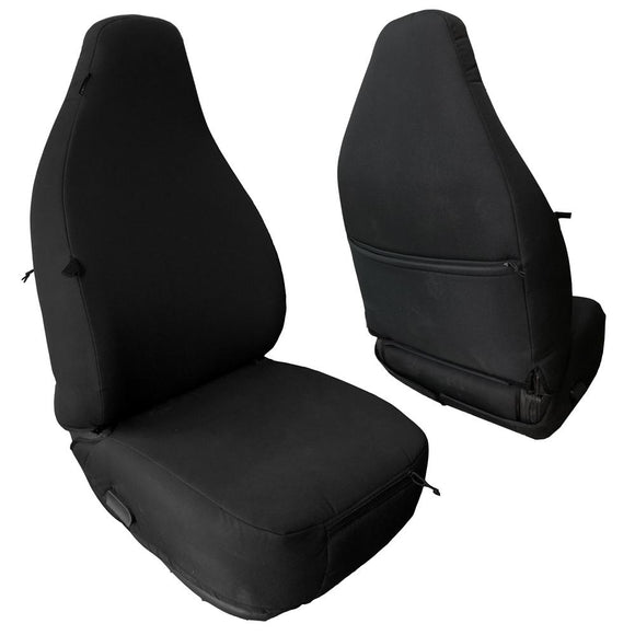Bartact Jeep Wrangler Seat Covers Black Front Seat Covers for Jeep Wrangler TJ 1997-02 (Pair) Bartact - Base Line Performance