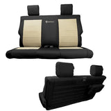 Bartact Jeep Wrangler Seat Covers black / khaki Rear Bench Tactical Seat Covers for Jeep Wrangler JL 2018-22 2 Door Bartact w/ MOLLE