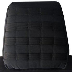 Bartact Jeep Wrangler Seat Covers Black MOLLE Headrest Covers - Tactical 2011-18 Jeep Wrangler JK 2 Door Bench Seat (PAIR)