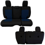 Bartact Jeep Wrangler Seat Covers black / navy / Same as insert Color Rear Bench Tactical Seat Covers for Jeep Wrangler JLU 2018-22 4 Door - BARTACT  - NO Fold Down Armrest ONLY! (NOT for 4XE Edition) w/ MOLLE