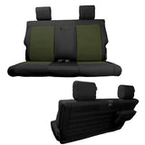 Bartact Jeep Wrangler Seat Covers black / olive drab Rear Bench Tactical Seat Cover for Jeep Wrangler JK 2007-10 2 Door Bartact w/ MOLLE